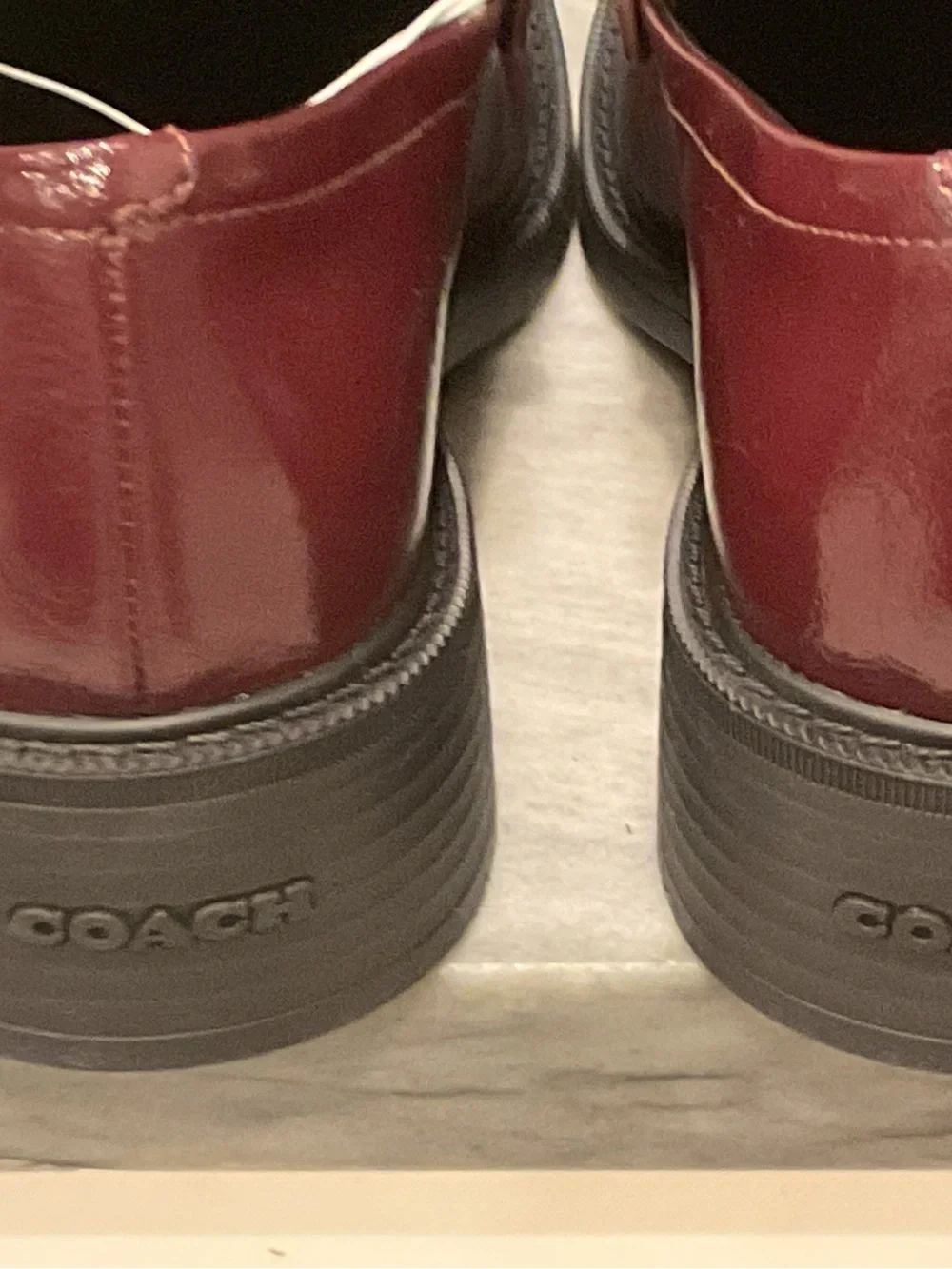 Coach Burgundy Patent Leather Loafers - Picture 7 of 10
